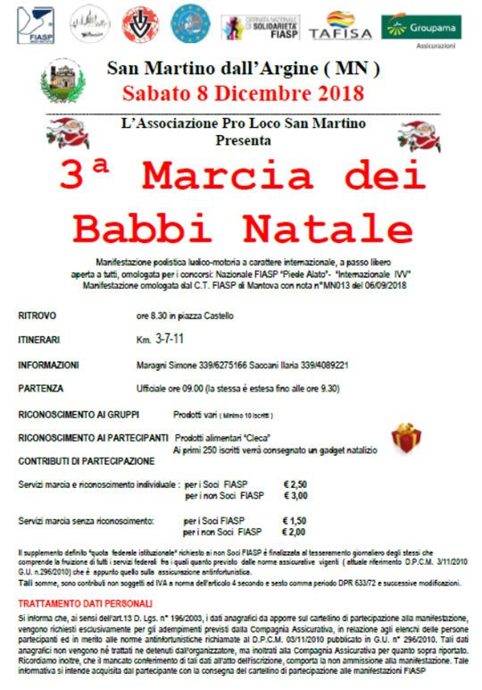 Marcia dei Babbi Natale a San Martino dell'Argine MN