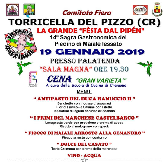 La Grande Festa Dal Pipen a Torricella del Pizzo CR 