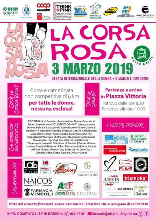 Corsa Rosa 2019 a Brescia 