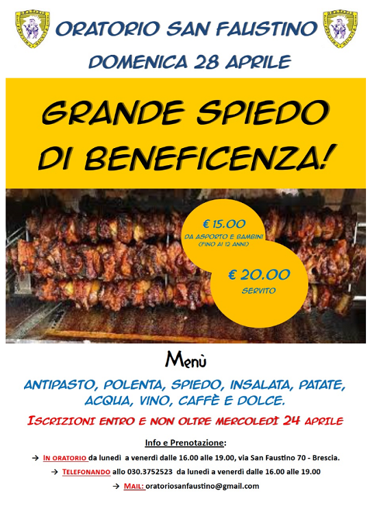 Grande Spiedo di Beneficenza a Brescia