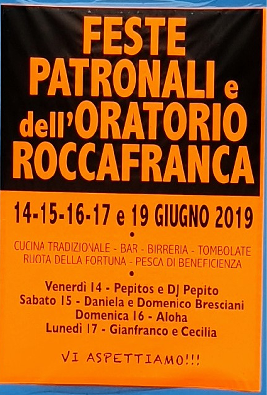 Feste Patronali dell'Oratorio di Roccafranca 