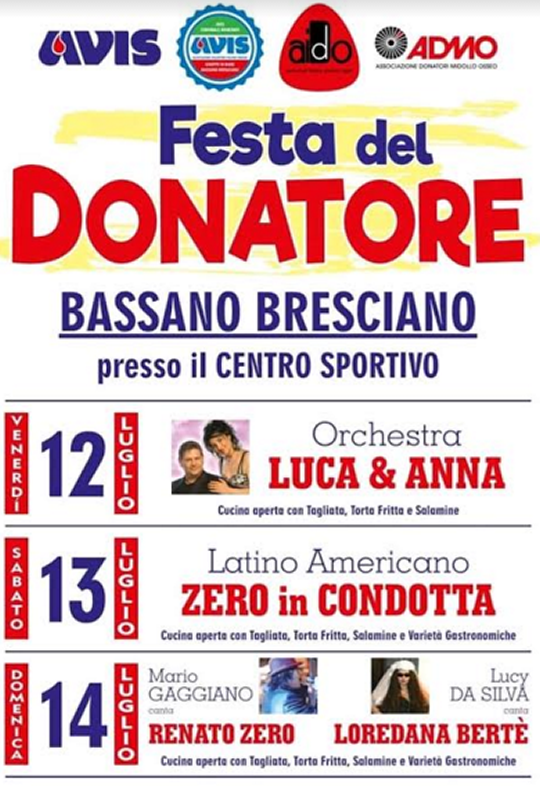 Festa del Donatore a Bassano Bresciano 