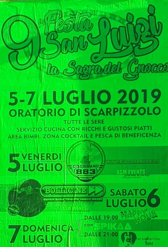 Festa di San Luigi La Sagra del Gnocco a Scarpizzolo 