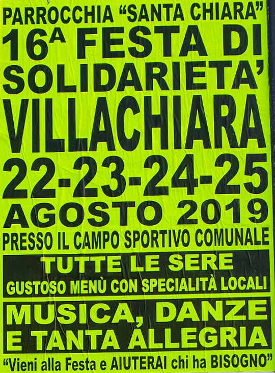 16 Festa di Solidarietà di Villachiara 