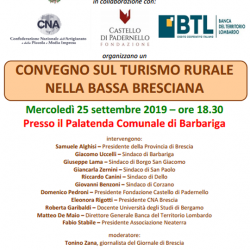 Convegno sul turismo Rurale nella Bassa Bresciana a Barbariga