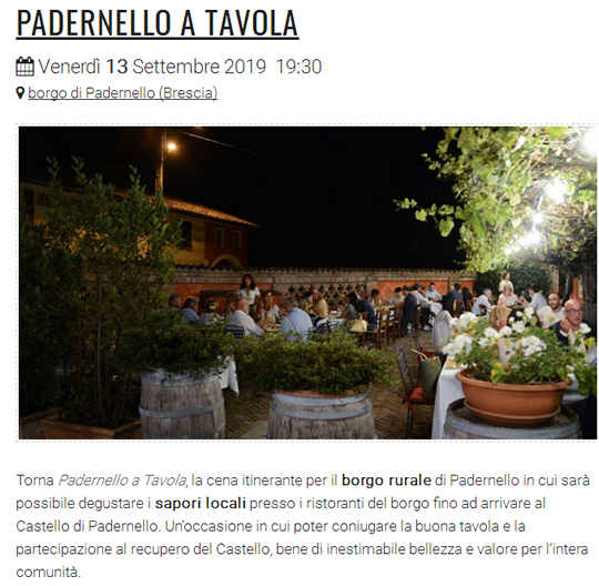 Padernello a Tavola 