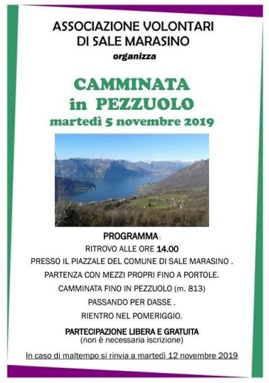 Camminata in Pezzuolo a Sale Marasino 