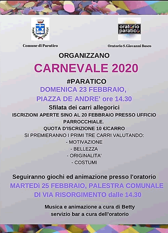 Carnevale 2020 a Paratico 