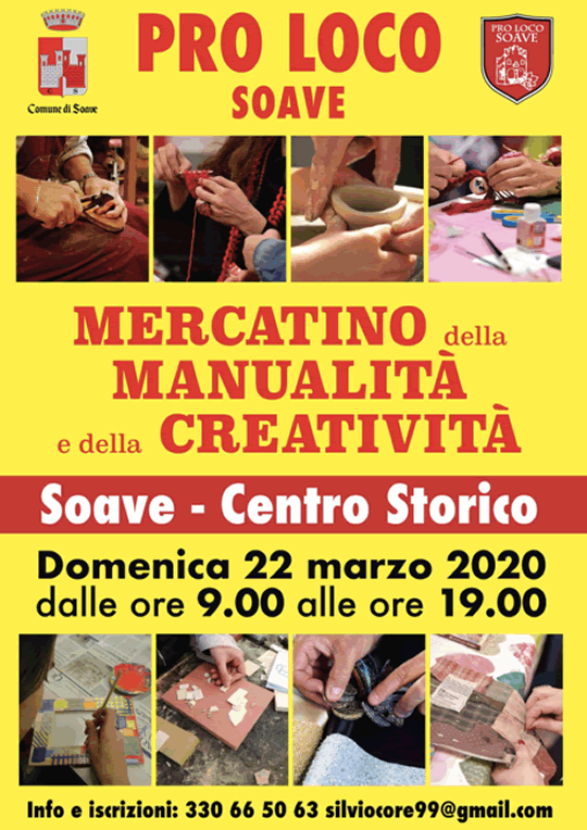 Mercatino della manualità e della creatività a Soave VR 