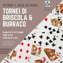 Tornei di Briscola e Burraco