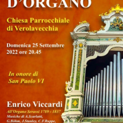 Concerto per organo - Maestro Enrico Viccardi - Verolavecchia