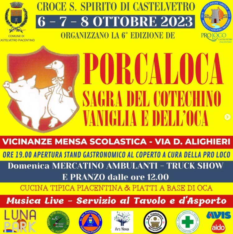 Sagra Porcaloca 2023 - Castelvetro Piacentino