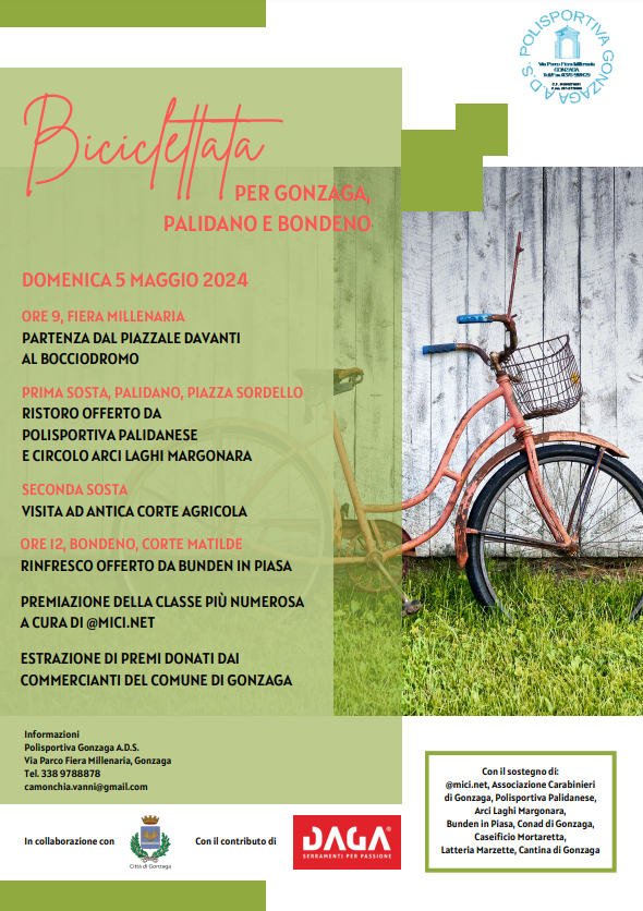 Biciclettata per Gonzaga, Palidano e Bondeno

