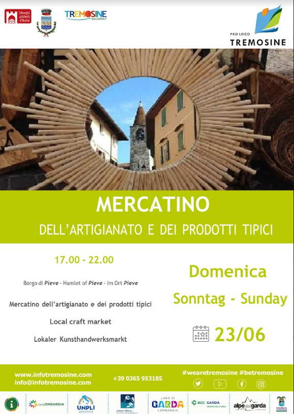 Mercatino di artigianato locale e prodotti- Tremosine sul garda