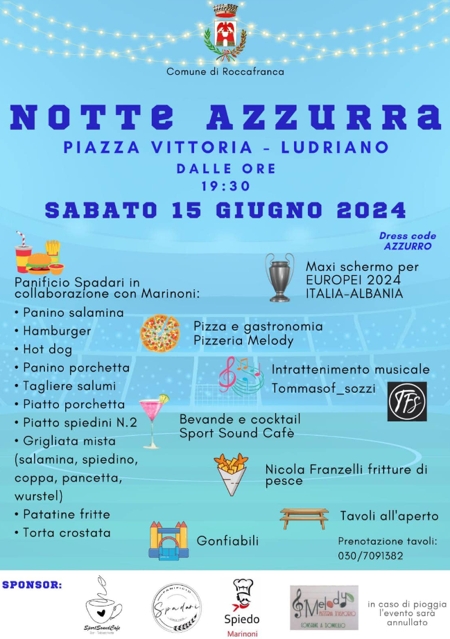 Notte azzurra a Roccafranca