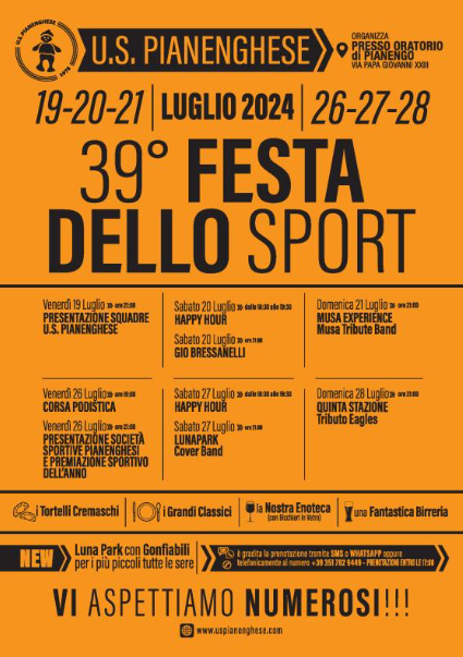 39a Festa dello Sport - Comune di Pianengo