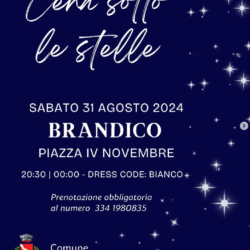 Cena sotto le stelle a Brandico