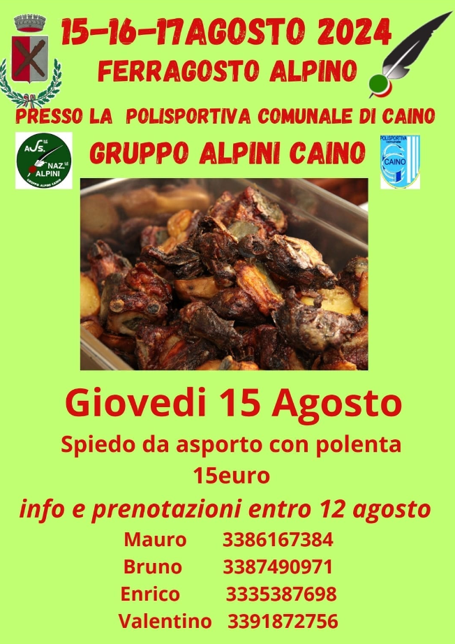 Ferragosto alpino a Caino