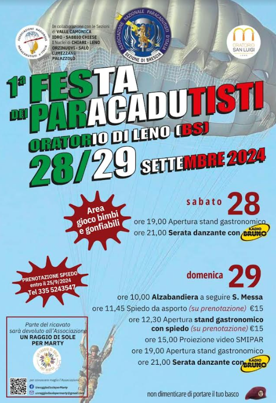 Prima festa dei Paracadutisti  - Leno