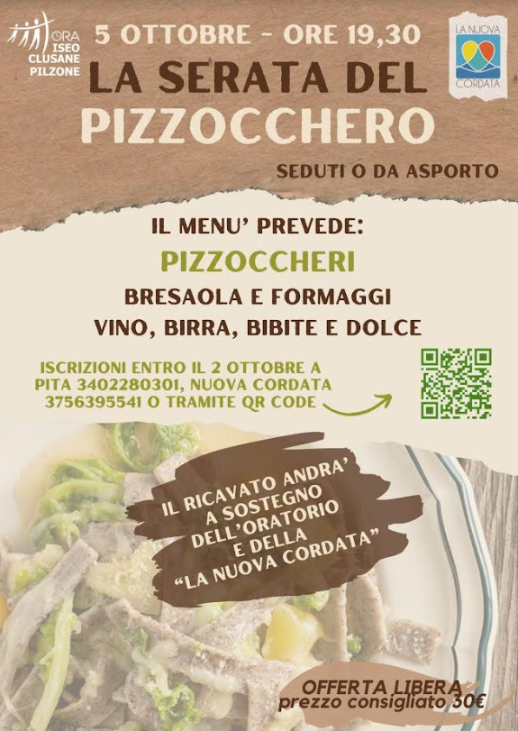 La serata del pizzocchero - Iseo