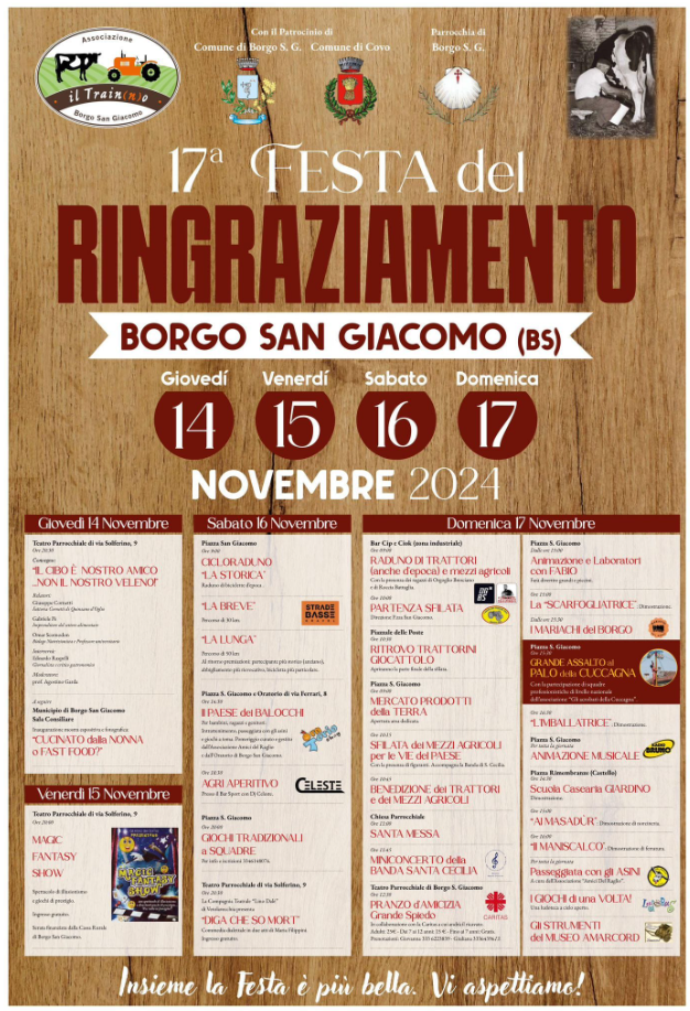 17a Festa del Ringraziamento - Borgo San Giacomo