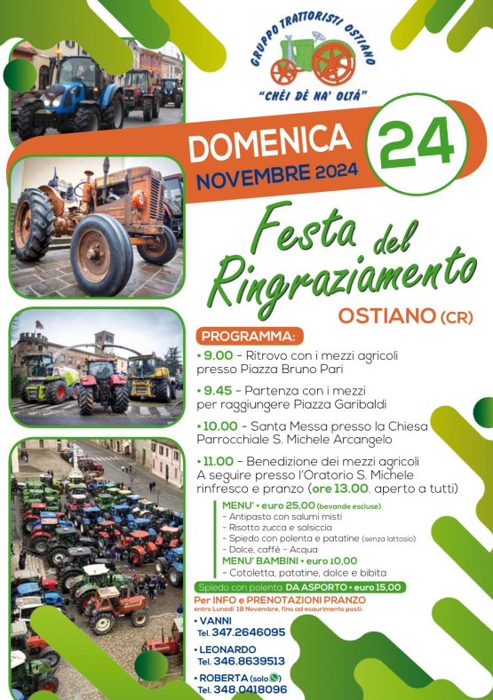 Festa del Ringraziamento 2024 - Ostiano